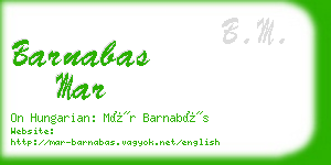 barnabas mar business card